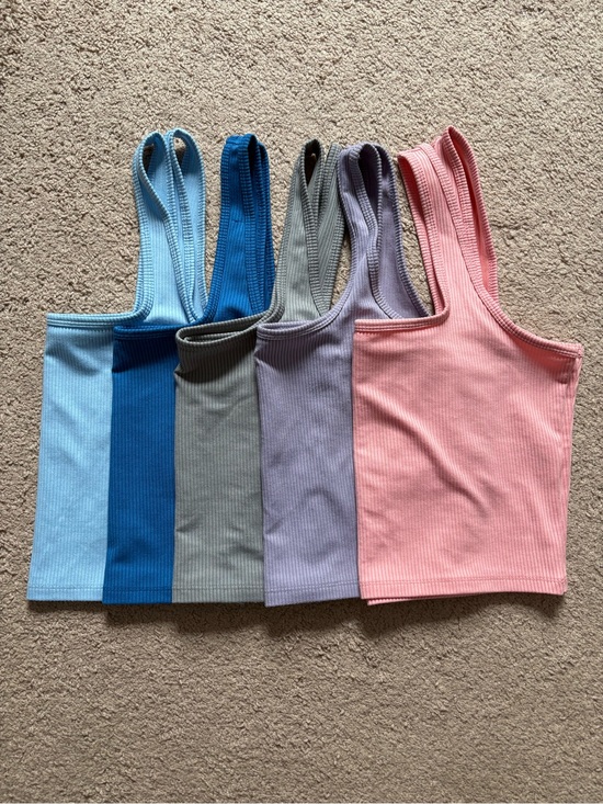 Hollister Tops - Hollister Ribbed Crop Square Neck Tank Tops (Lot of 5) •Size XL